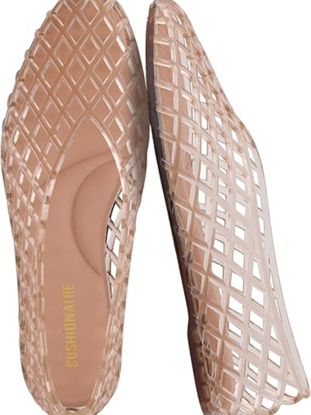 Modern Lattice Ballet Flats for Women, Comfortable Slip On Pointed Toe Womens Je